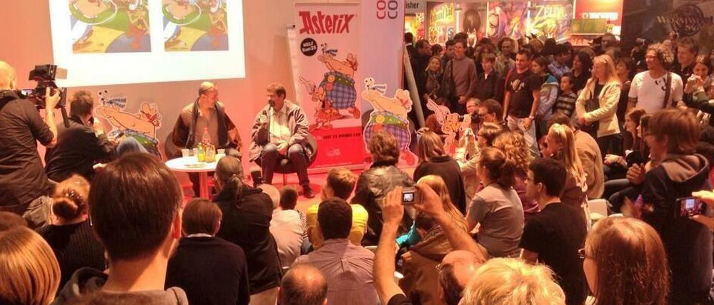 Große Bühne: Das Comic-Zentrum lockte bis 2014 viele Besucher mit Veranstaltungen wie dieser mit den Asterix-Autoren.