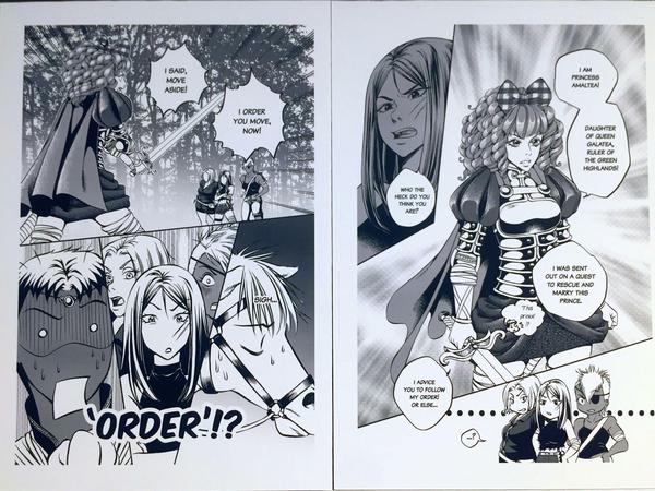 Eine Szene aus Natalia Batistas Manga „Sword Princess Amaltea“.
