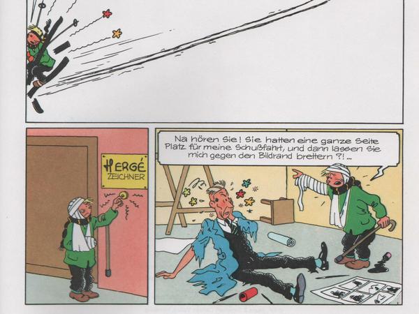 Zeichner und Werk: In diesem Strip hat sich Hergé selbst verewigt.