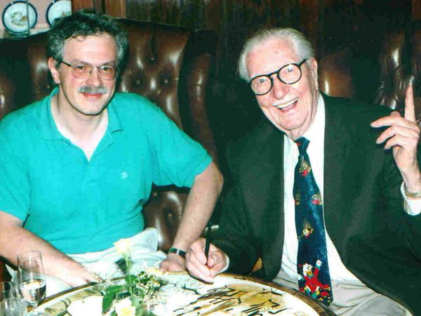 Unvergesslich: 1994 traf Wolfgang J. Fuchs den legendären Duck-Zeichner Carl Barks bei dessen Europareise.
