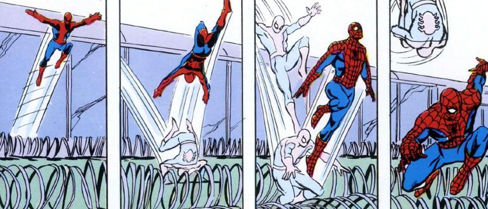Mauerspringer: Ende der 1980er Jahre stattete Spider-Man der geteilten Stadt in der Episode "High Tide" einen Besuch ab.