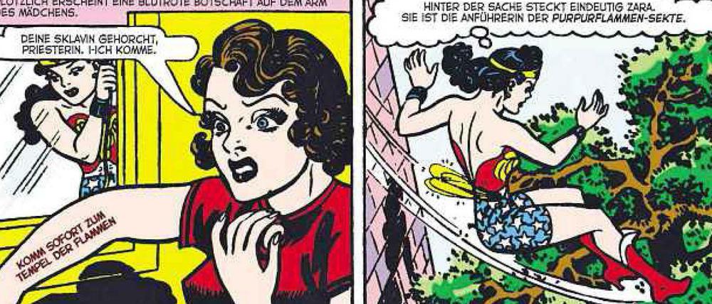Sexyness und Stärke. Eine Wonder-Woman-Seite aus den 1940er Jahren.