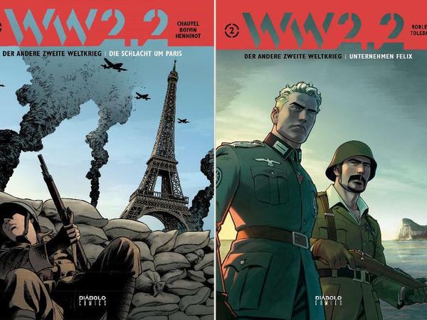 Kriegsfantasien: Die Cover der ersten beiden Bände von "WW 2.2.".