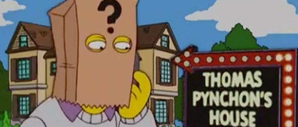 Wer bin ich? Thomas Pynchon tritt nicht öffentlich auf, weshalb auch seine Gastauftritte bei den Simpsons in ausgefeilter Tarnung stattfanden. Immerhin: Seine Dialogzeilen hat der Autor persönlich redigiert.