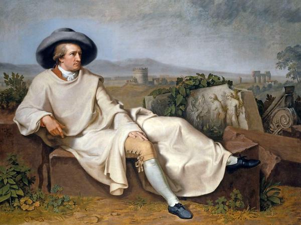 Johann Heinrich Tischbeins berühmtes Gemälde "Goethe in der Campagna" (1787) hängt im Städel-Museum in Frankfurt am Main. 