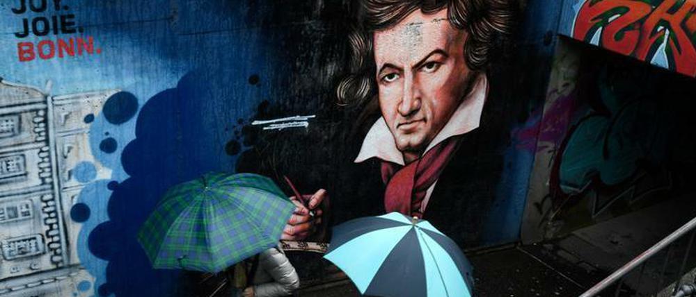 Beethoven ist im Moment allgegenwärtig in seiner Heimatstadt Bonn. Auch als Graffiti.