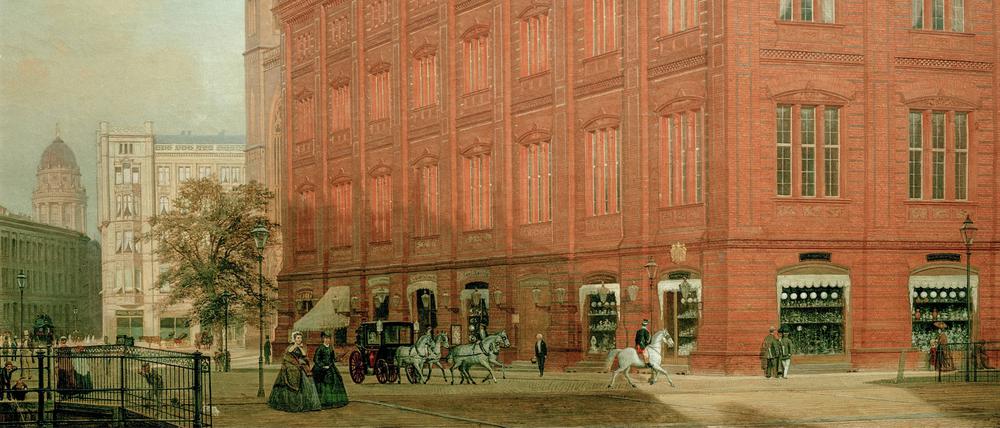 Schinkels Bauakademie, 1868 gemalt von Eduard Gärntner.