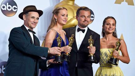 Mark Rylance, Brie Larson, Leonardo DiCaprio und Alicia Vikander