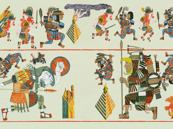 Die Azteken waren den Spaniern hoffnungslos unterlegen und konnten sich gegen die Eroberung nicht wehren.