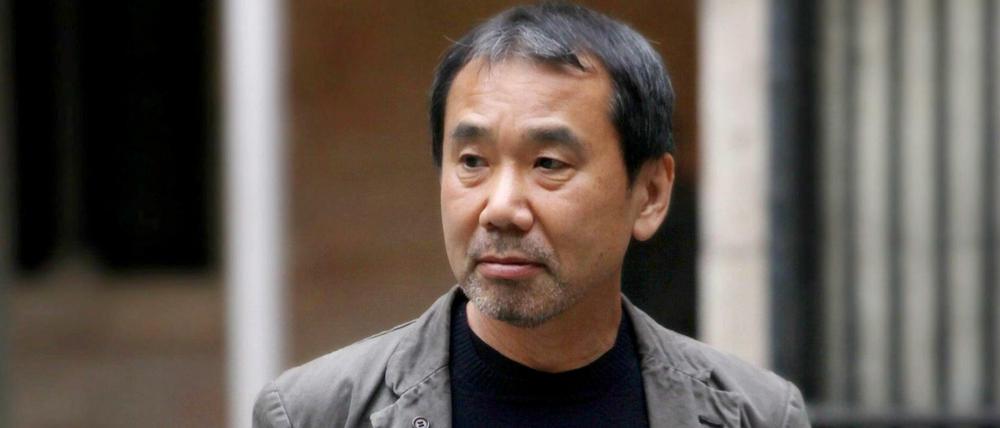 Der japanische Schriftsteller Haruki Murakami, Favorit für den Literaturnobelpreis, hier vor ein paar Tagen in Barcelona.