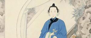 Porträt der Malerin Cao Zhenxiu (1762-?) von Zhou Li (Ausschnitt). Malerinnen waren im alten China keine Seltenheit. 