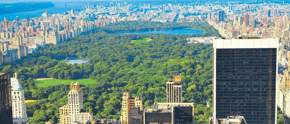 Blauer Himmel, heiße Luft. New York – hier ein Blick über den Central Park – macht aus dem Besucher einen Partner. Foto: Imago