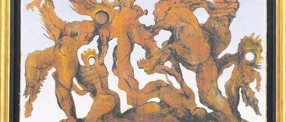 Fauler Zauber. Das Ölgemälde „La horde“, ein falscher Max Ernst, angeblich aus dem Jahr 1927. Foto: picture-alliance/dpa