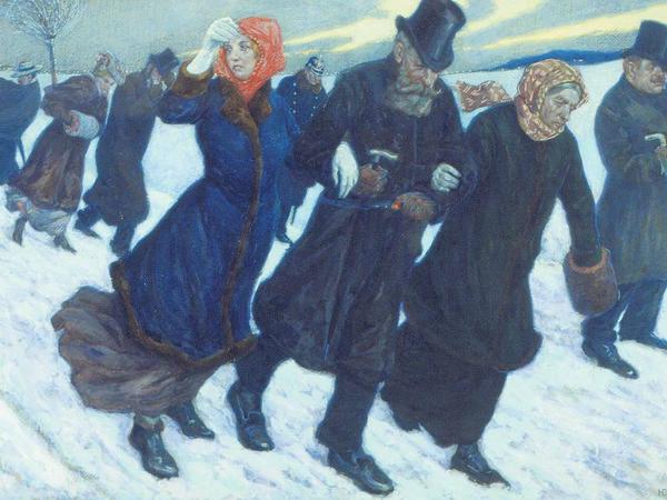 Akribischer Realismus, sanfte Karikatur. Hans Baluscheks „Winterwind“ aus dem Jahr 1907. 