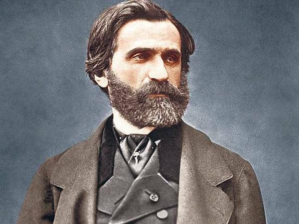 Gastwirtssohn.Geboren wurde Giuseppe Verdi am 10. Oktober 1813 in Le Roncole. Am 27. Januar 1901 starb er in Mailand. Das Porträt entstand im Jahre 1870. 