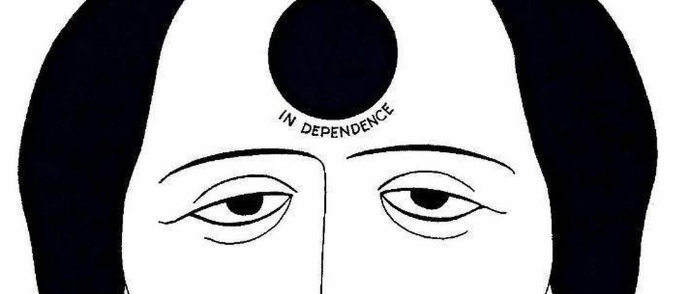Suresh Sawants indische Karikatur "In dependence", 1997.