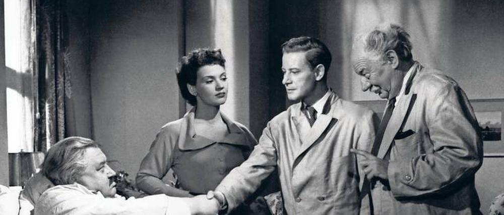 Betrüger am Krankenbett. Dieter Borsche 1952 im Arztfilm „Die große Versuchung“.