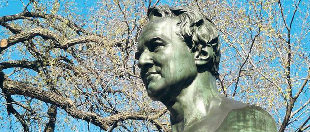 Humboldt hatte gewaltigen Einfluss auf Dichter und Wissenschaftler in den USA. Seine Büste steht heute am Central Park.