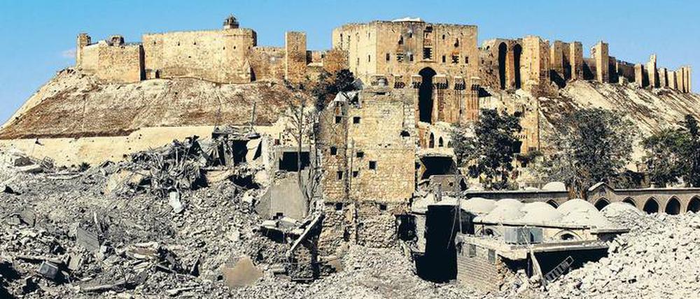 Untergegangene Schätze. Auch Teile der Zitadelle von Aleppo, darunter Moscheen und ein Hospital, sind unwiderruflich verloren.