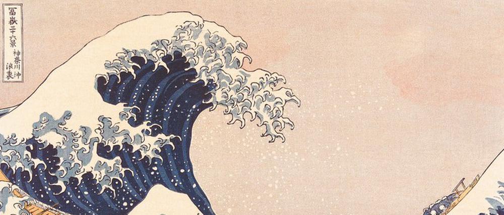 Faszination und Schrecken: „Die große Welle“ des japanischen Künstlers Katsushika Hokusai (1760 - 1849).