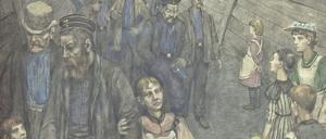 Im Schützengraben der Moderne. Baluschek malte 1895 abgekämpfte Eisenbahner auf dem Weg in den Feierabend.