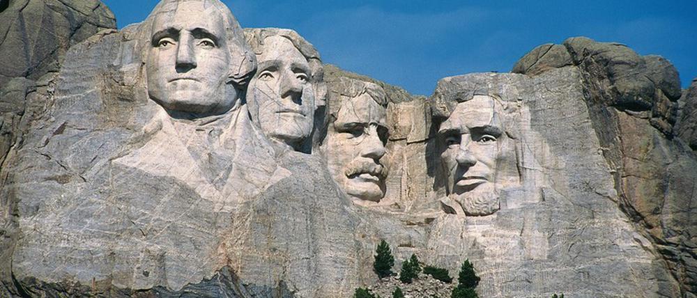 Heiliger Berg. Die Präsidentenköpfe am Mount Rushmore. 