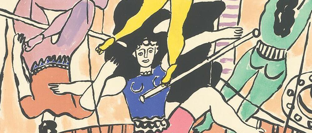 Höhenflug. „Akrobaten“ von Fernand Léger, aus seiner Serie „Cirque“, die 1950 entstand.