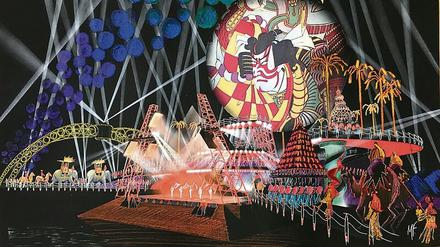 Entwurf zur Eröffnungsfeier der Weltausstellung Expo ’92 in Sevilla. 