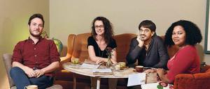 Team Morgenröte. Die Redakteure Benjamin Loy, Diana Grothues, Jorge Locane und María Ignacia Schulz (v. l.).