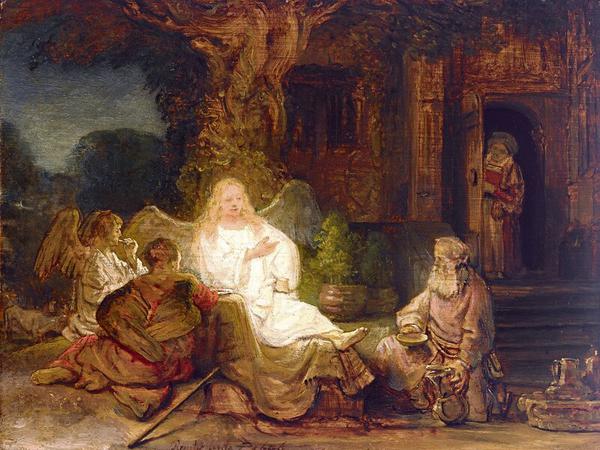 Rembrandts Holztafel „Abraham und die Engel“ ist auf 20 Millionen Dollar taxiert.