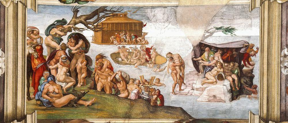 Die Sintflut ist da. Was Michelangelo 1512 in seinem Deckengemälde in der Sixztinischen Kapelle noch alttestamentarisch verstand, trägt heute säkulare Züge.