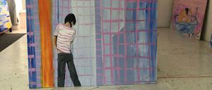Der Maler Henning Strassburger stellt bei CFA aus, wie dieses Bild „Der Eine-Minute-Satyr“.