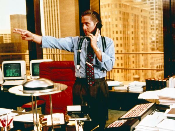 Michael Douglas 1987 in "Wall Street".