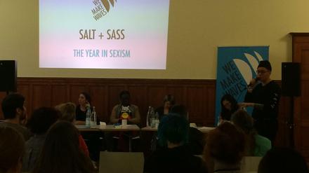 Industry professionals at a discussion on sexism at We Make Waves festival and conference. 