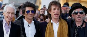 Charlie Watts, Ronnie Wood, Mick Jagger und Keith Richards in London.