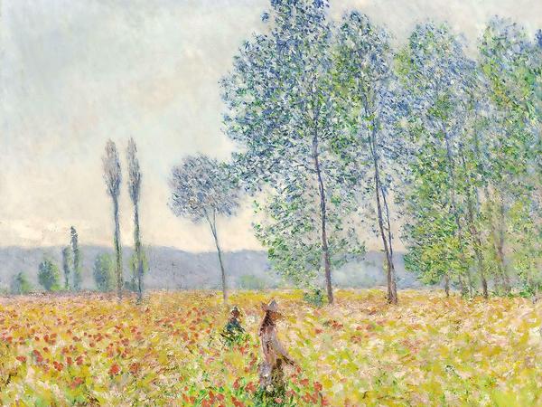Claude Monets Ölgemälde "Unter den Pappeln" von 1887 ist jetzt wieder im Potsdamer Museum Barberini zu sehen. 