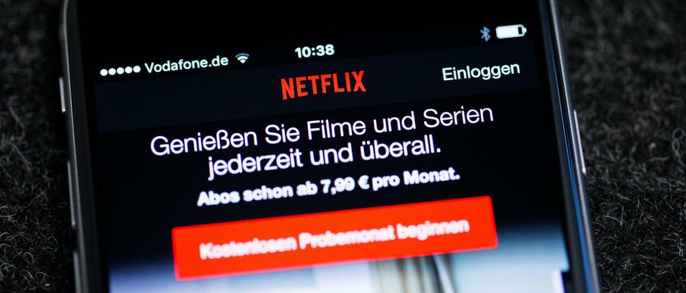 Die App des Streamingdienstes Netflix auf einem Smartphone