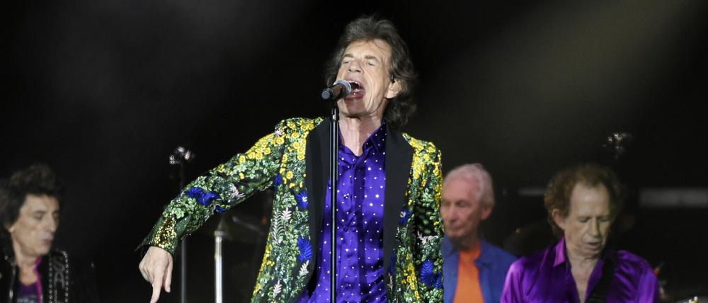 Mick Jagger bei einem Auftritt der Rolling Stones 