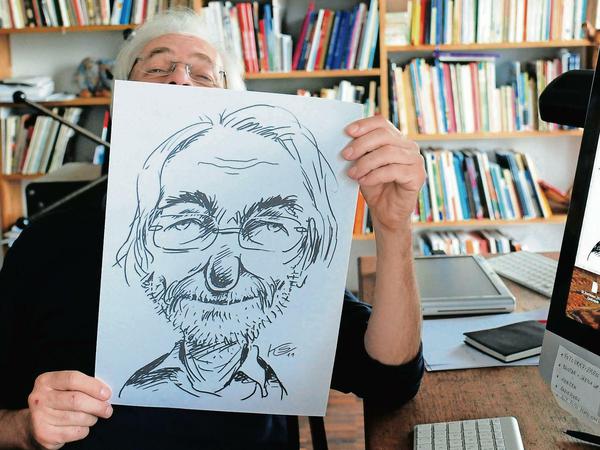 Karikaturist Klaus Stuttmann im Selbstporträt.