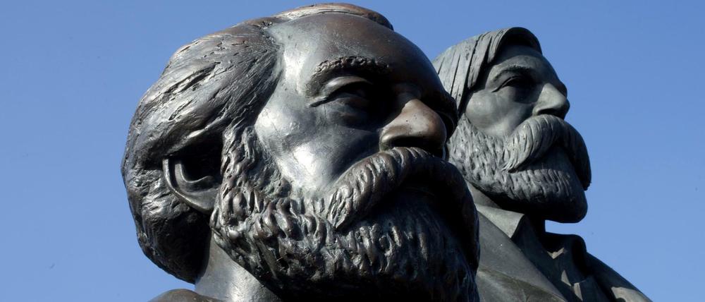Umstritten. Das Marx-Engels-Denkmal in Berlin.