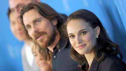 Christian Bale und Natalie Portman bei der Pressekonferenz