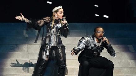 Madonna und der US-Rapper Quavo bei ihrem Auftritt in Tel Aviv