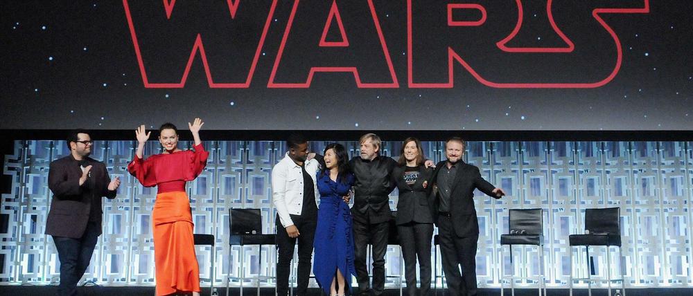 Die Stars des neuen Films auf der Star Wars Celebration in Orlando, Florida am 14. April.