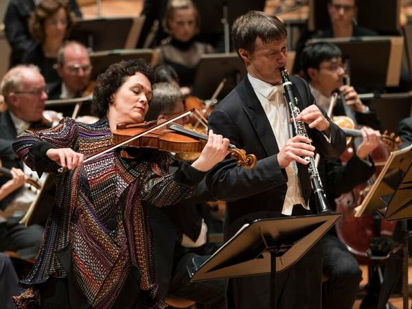 Tabea Zimmermann beim Jubiläumskonzerts zum 60-jährigen Bestehen der Konzertreihe „Debüt im Deutschlandfunk Kultur“ 2019 in der Philharmonie.