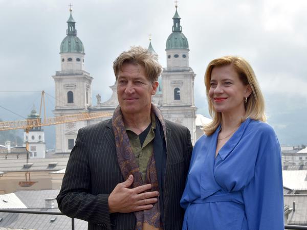 Tobias Moretti und Caroline Peters in Salzburg.