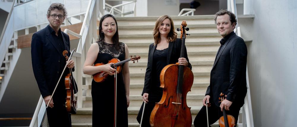 Das Varian Fry Quartett: Marlene Ito, Philipp Bohnen, Martin von der Nahmer und Rachel Helleur.