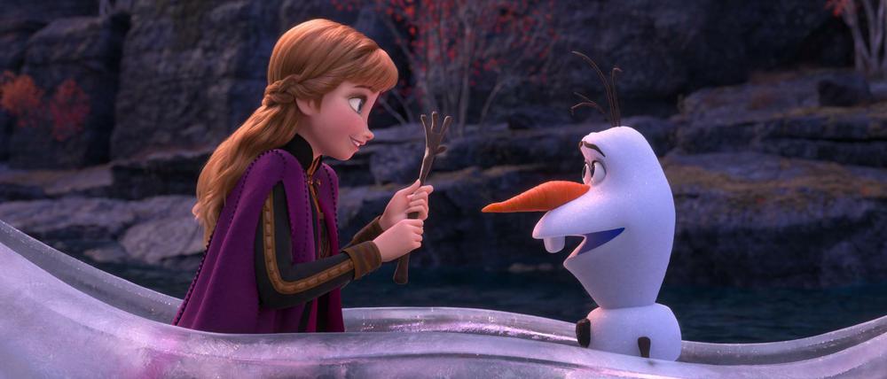 Schneemann Olaf bekommt in der Fortsetzung von Disneys "Die Eiskönigin" ein paar Sidekick-Gags mehr. 