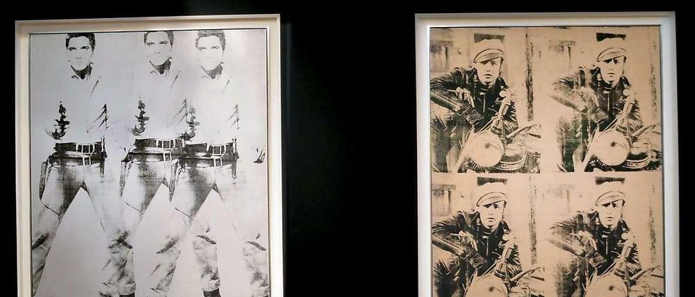„Triple Elvis“ und „Four Marlons“ von Andy Warhol.