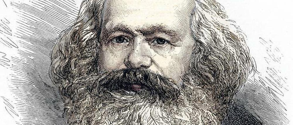 Karl Marx (1818–1883) in einer zeitgenössischen Darstellung. 
