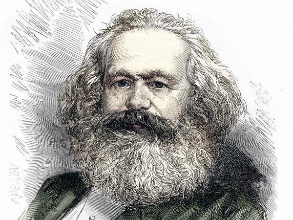 Karl Marx (1818–1883) in einer zeitgenössischen Darstellung. 